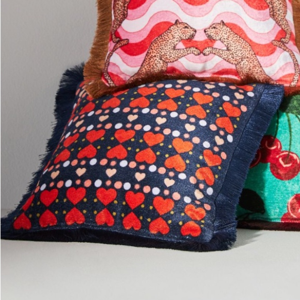 Maeve for Anthropologie le petite pillow hearts